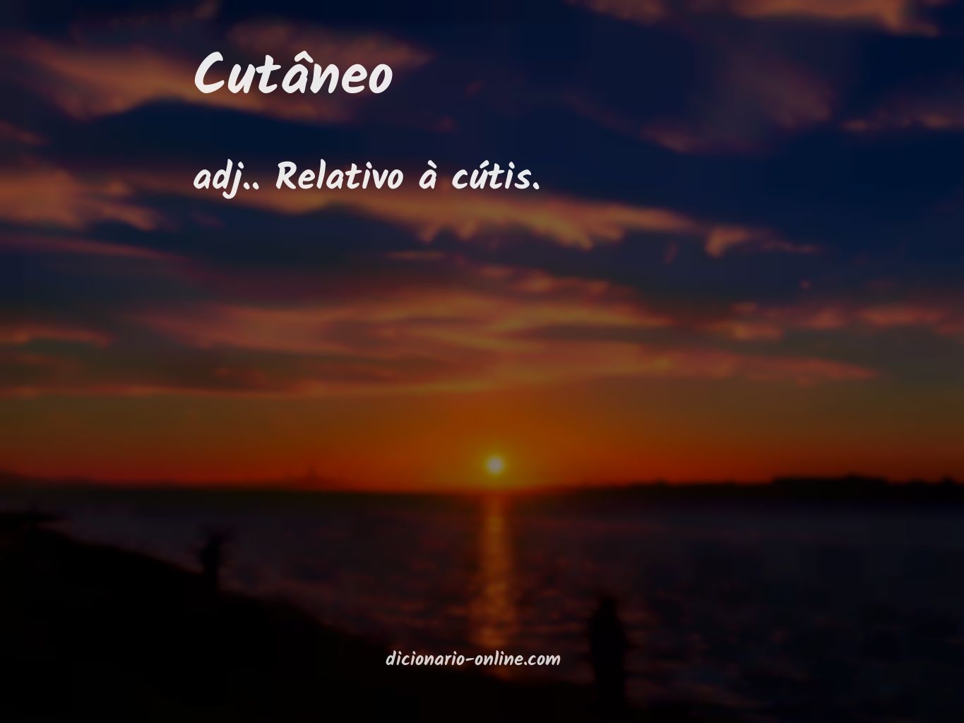 Significado de cutâneo