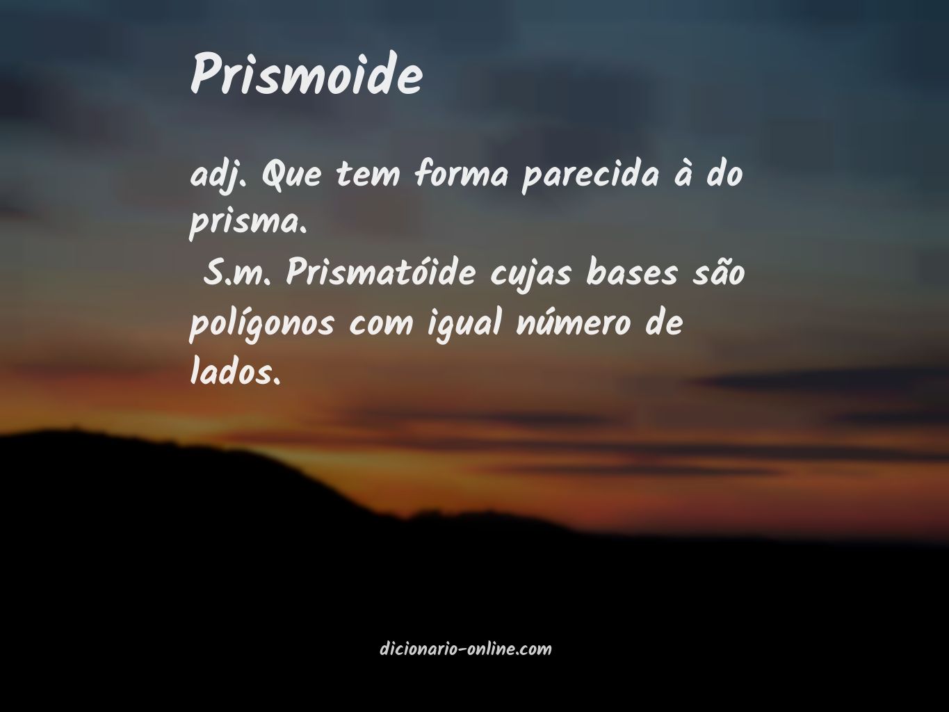 Significado de prismoide