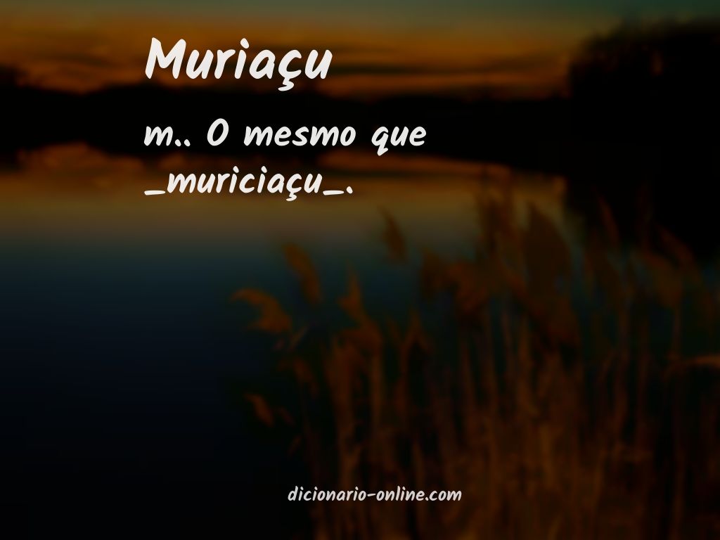 Significado de muriaçu