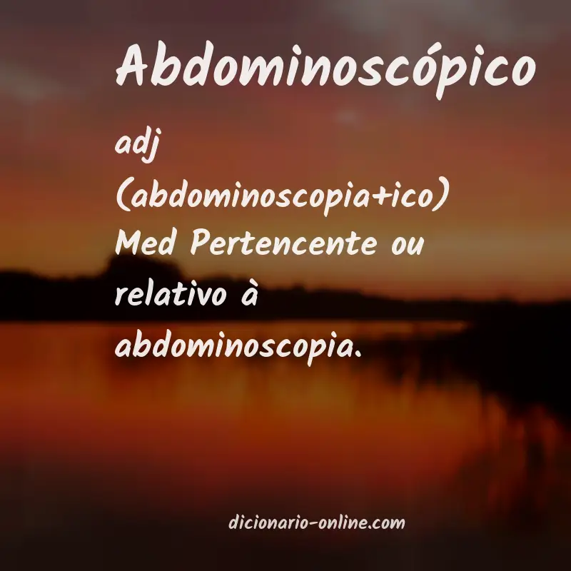 Significado de abdominoscópico