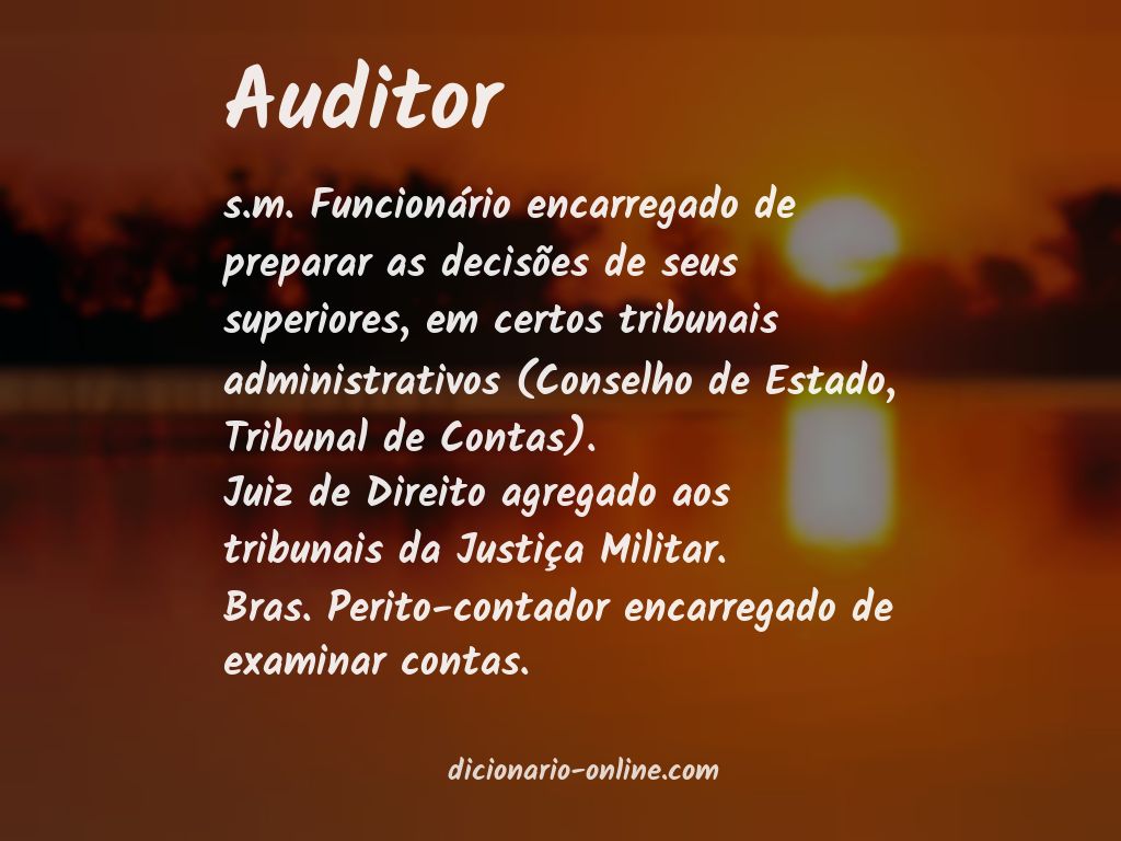 Significado de auditor