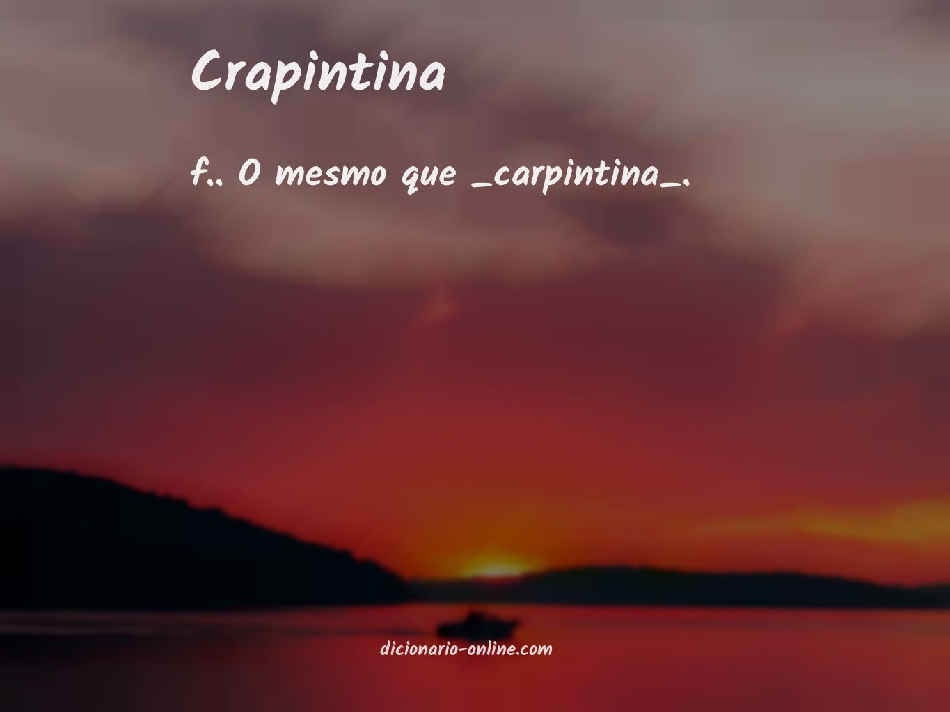 Significado de crapintina