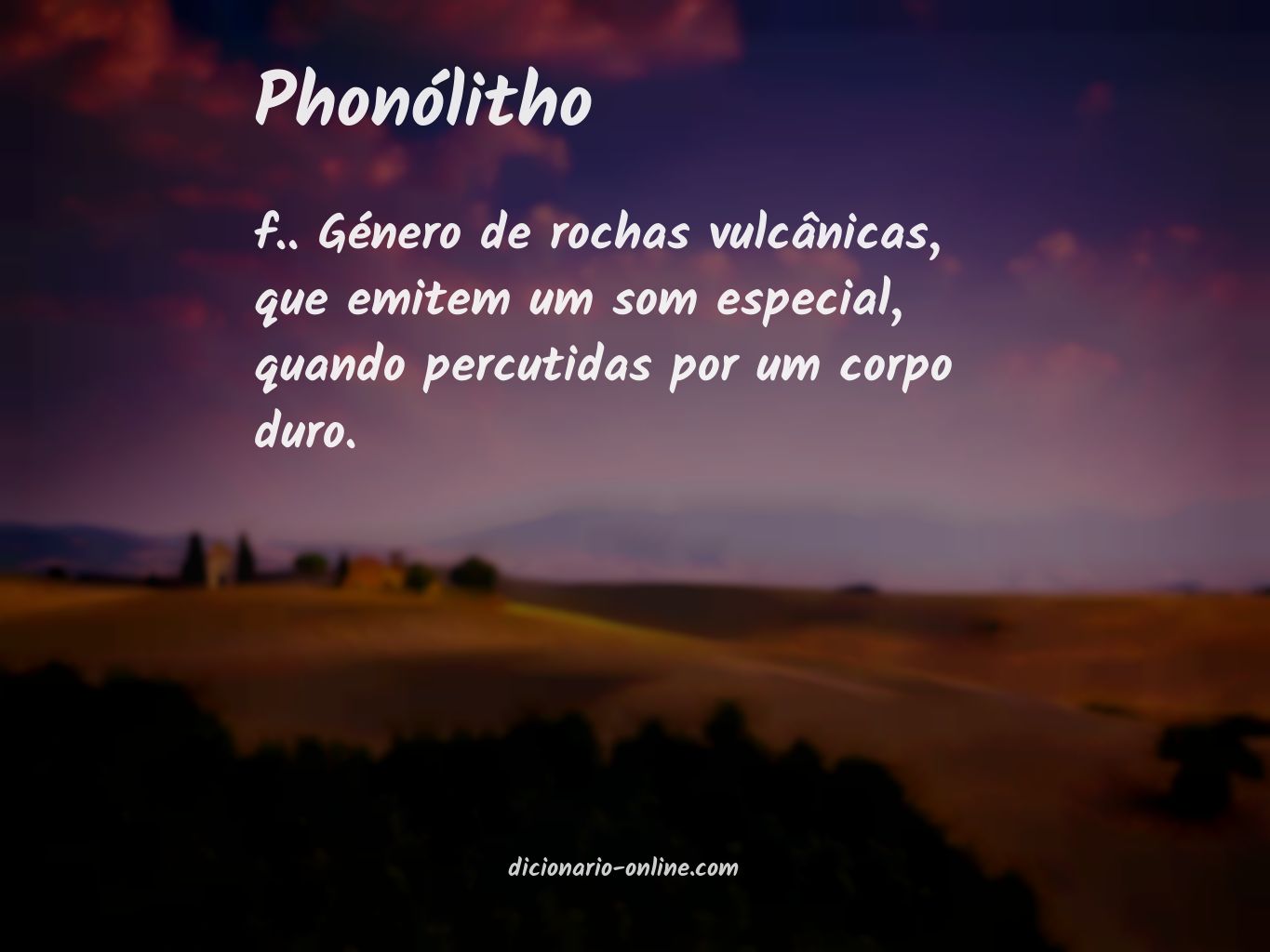 Significado de phonólitho