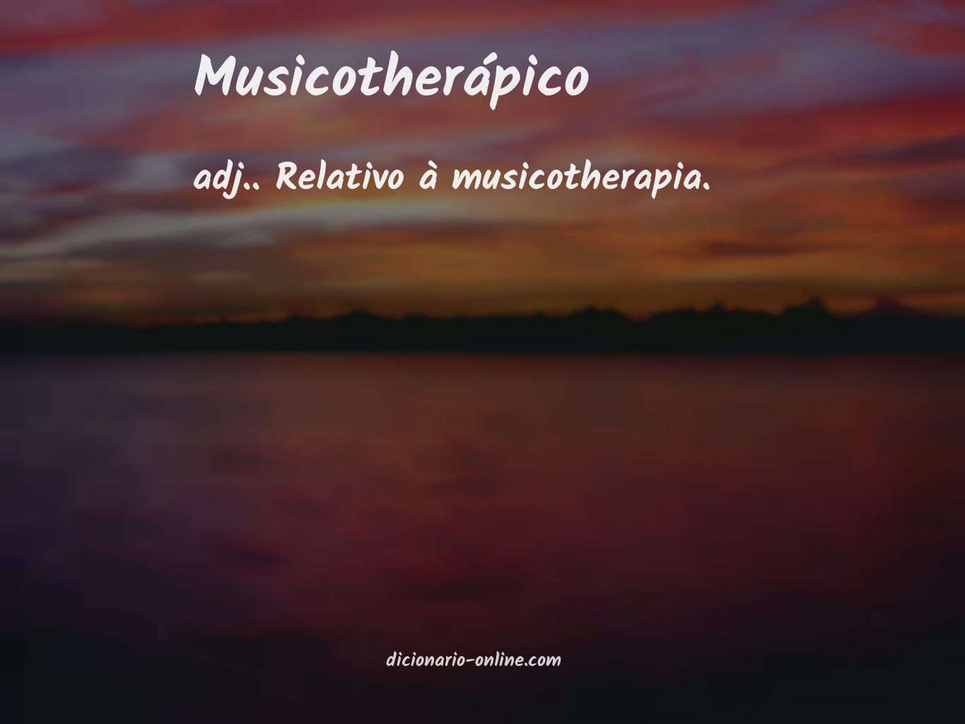 Significado de musicotherápico