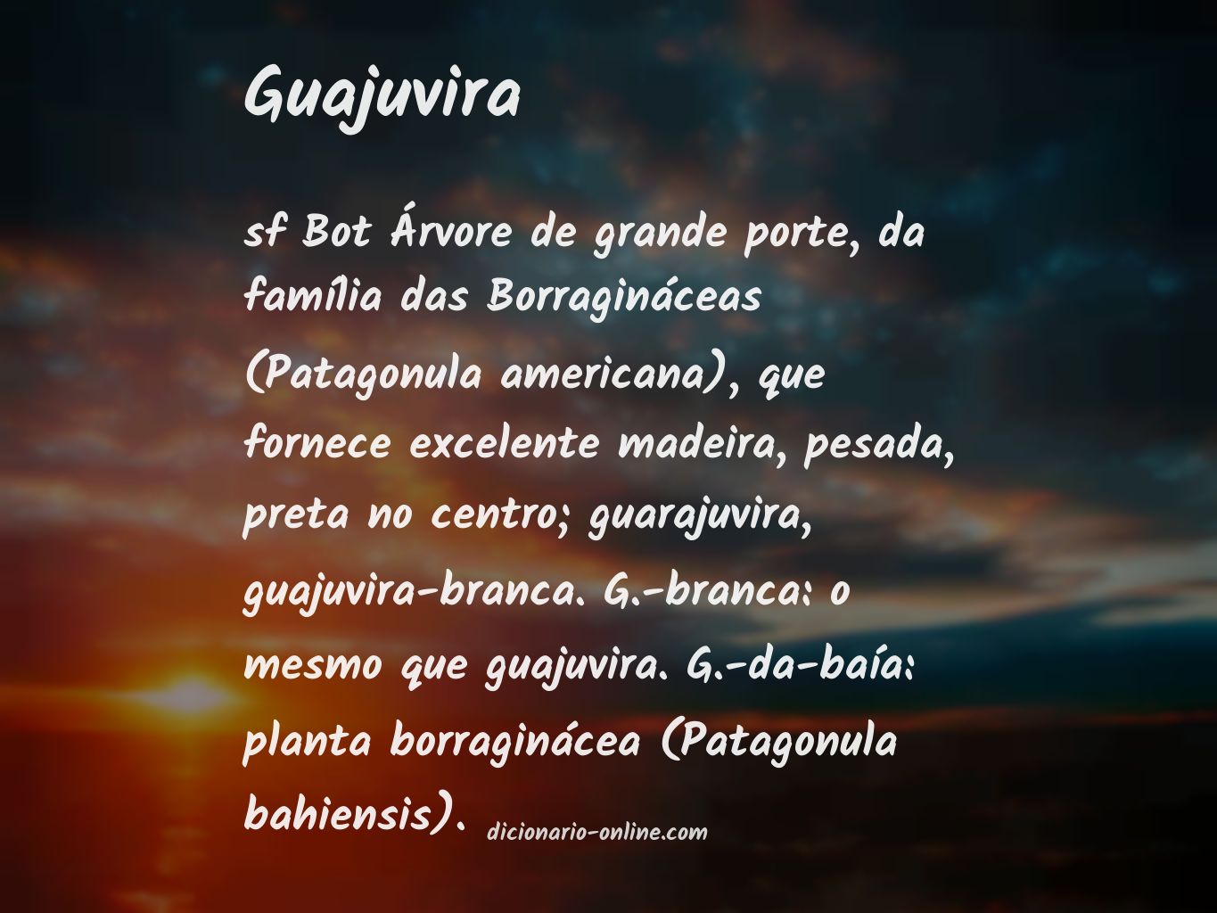 Significado de guajuvira