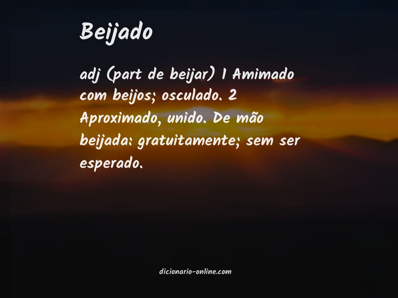 Significado de beijado