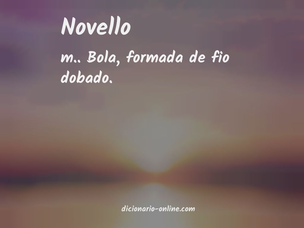 Significado de novello