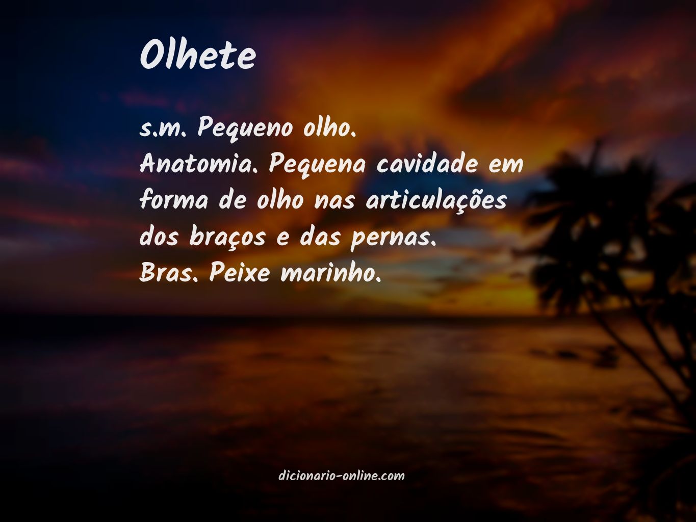 Significado de olhete