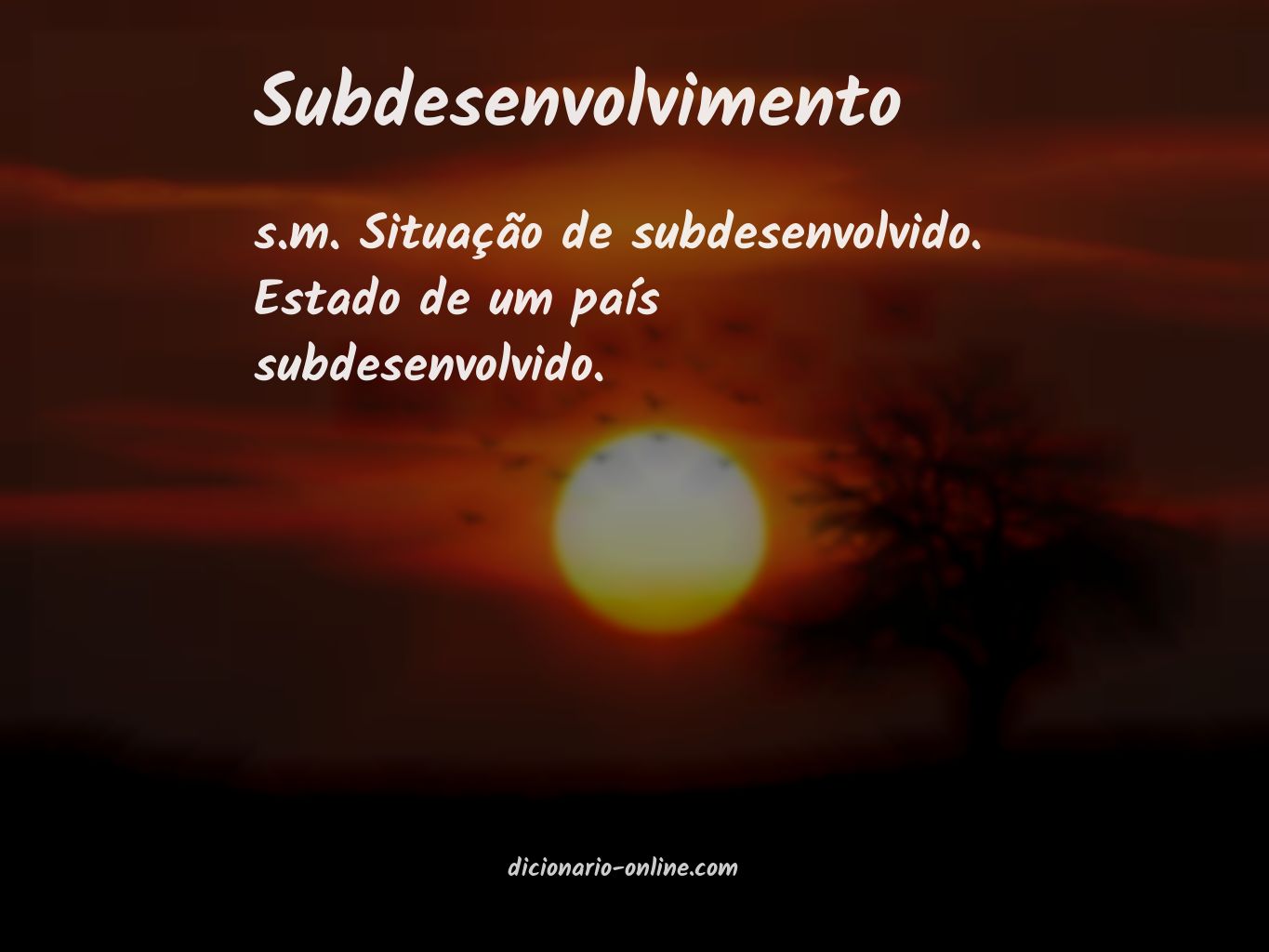 Significado de subdesenvolvimento