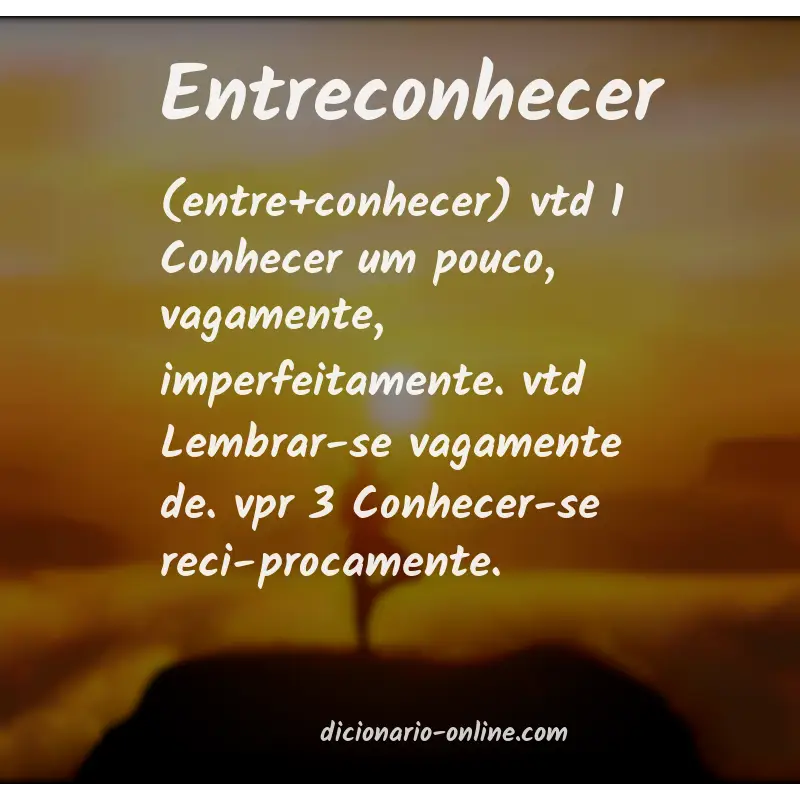 Significado de entreconhecer