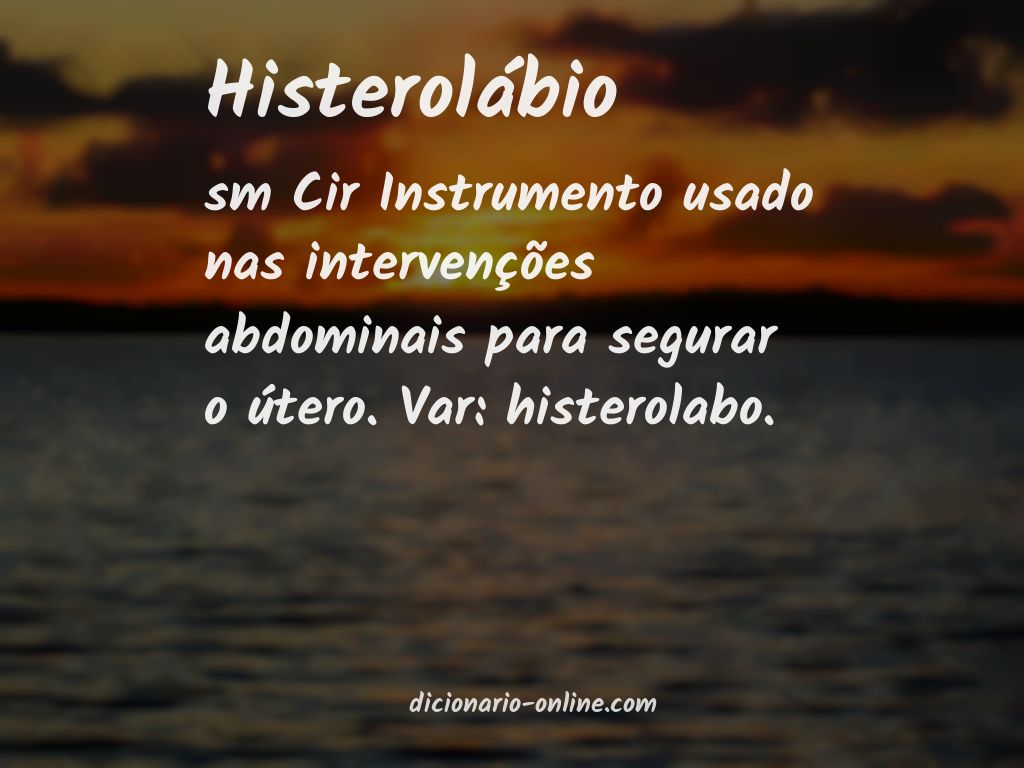 Significado de histerolábio