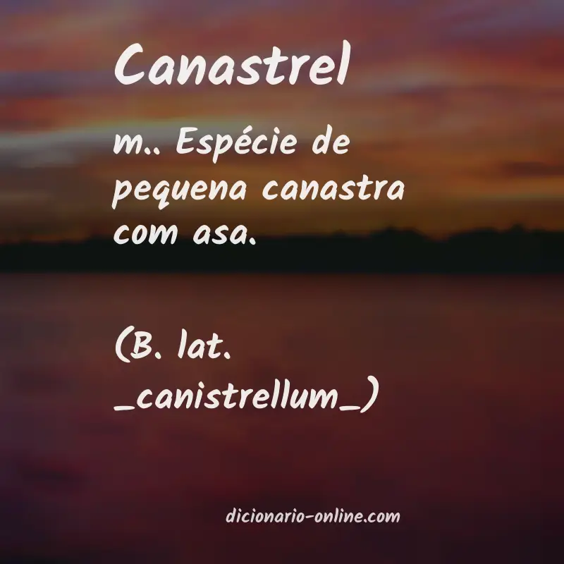 Significado de canastrel