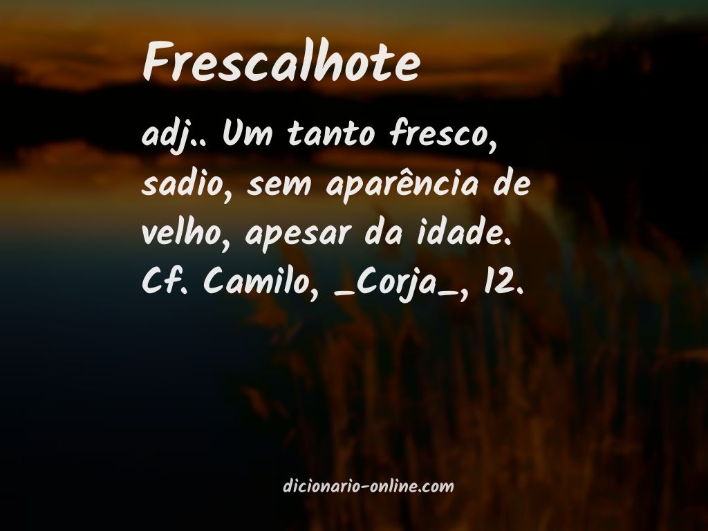 Significado de frescalhote