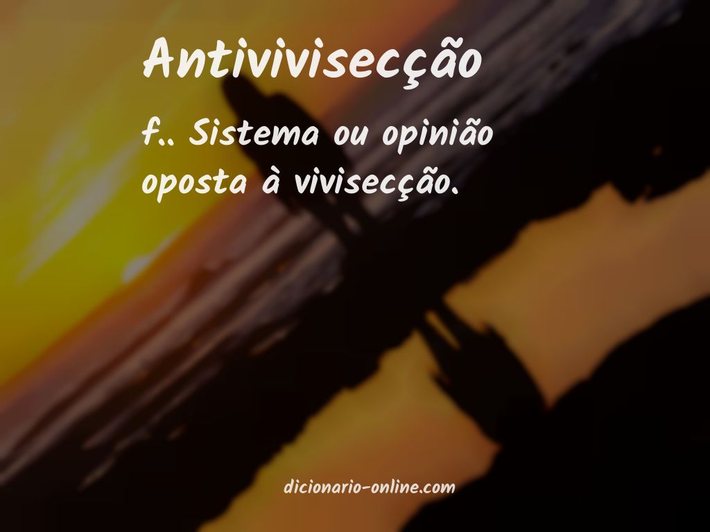 Significado de antivivisecção