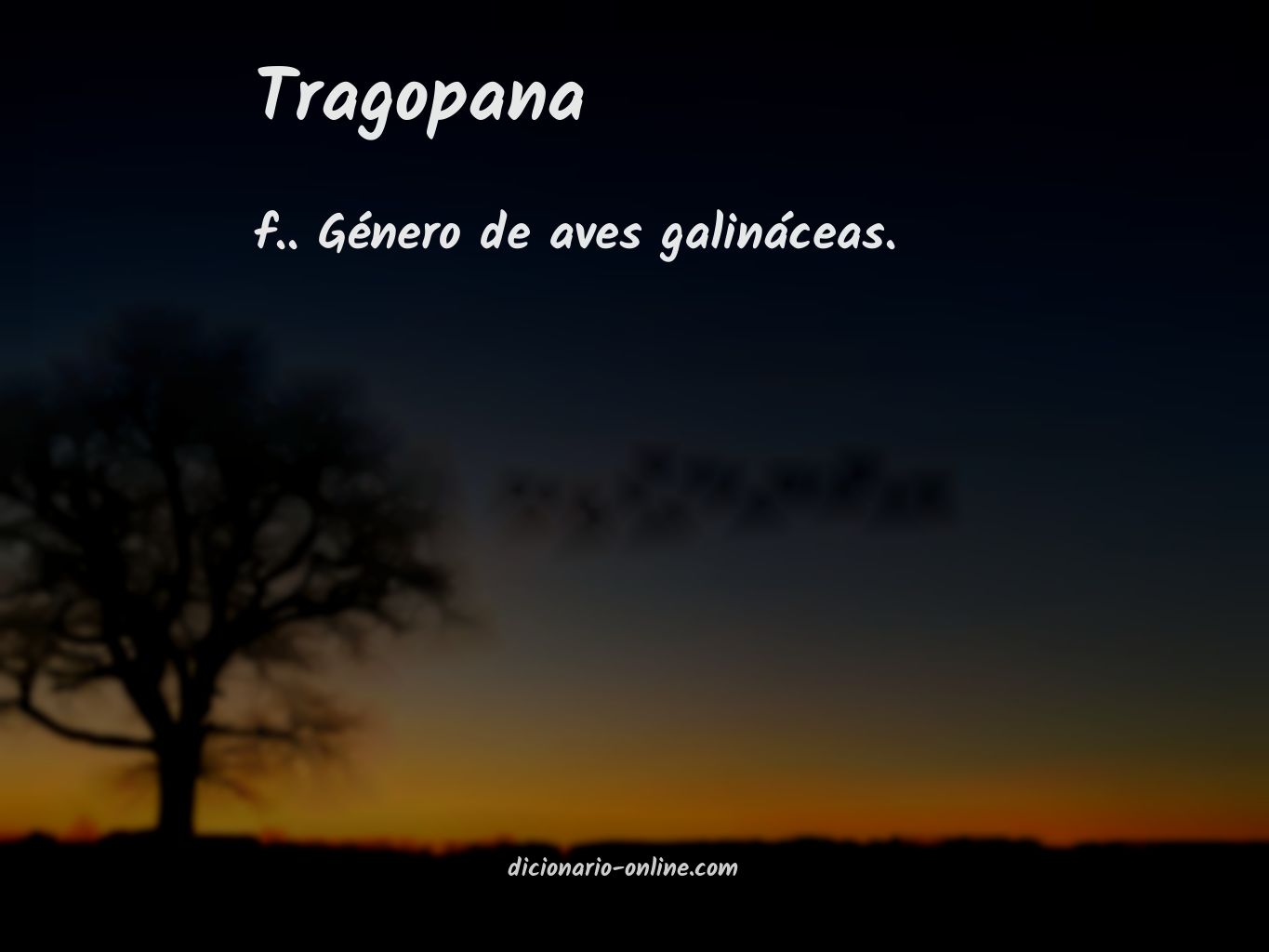 Significado de tragopana