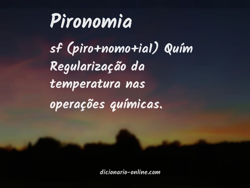 Significado de pironomia