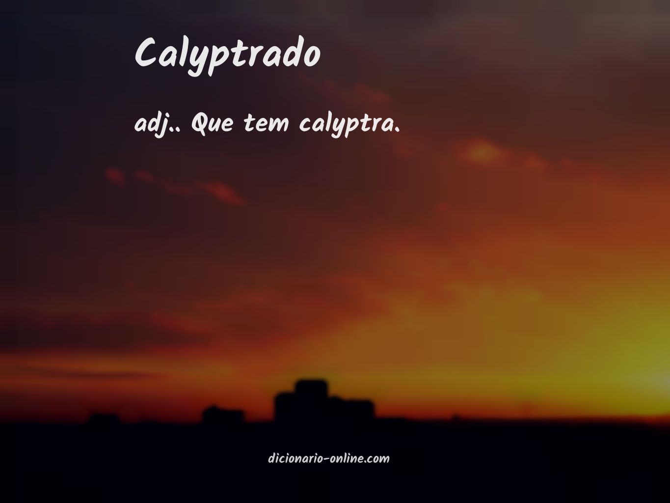 Significado de calyptrado