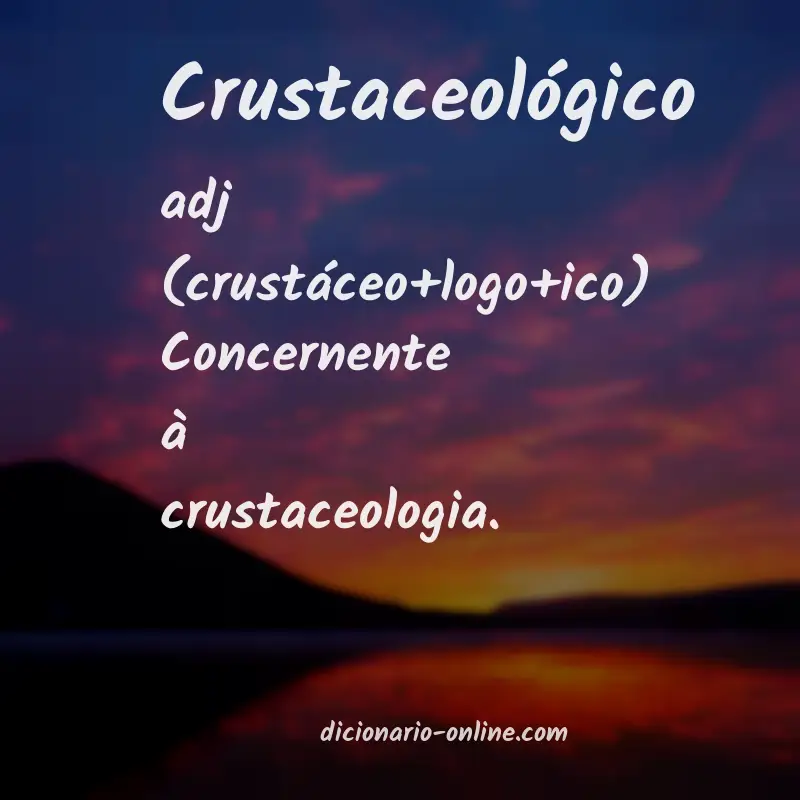 Significado de crustaceológico
