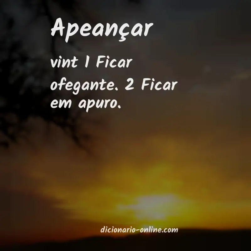 Significado de apeançar