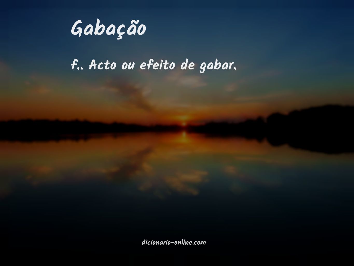 Significado de gabação