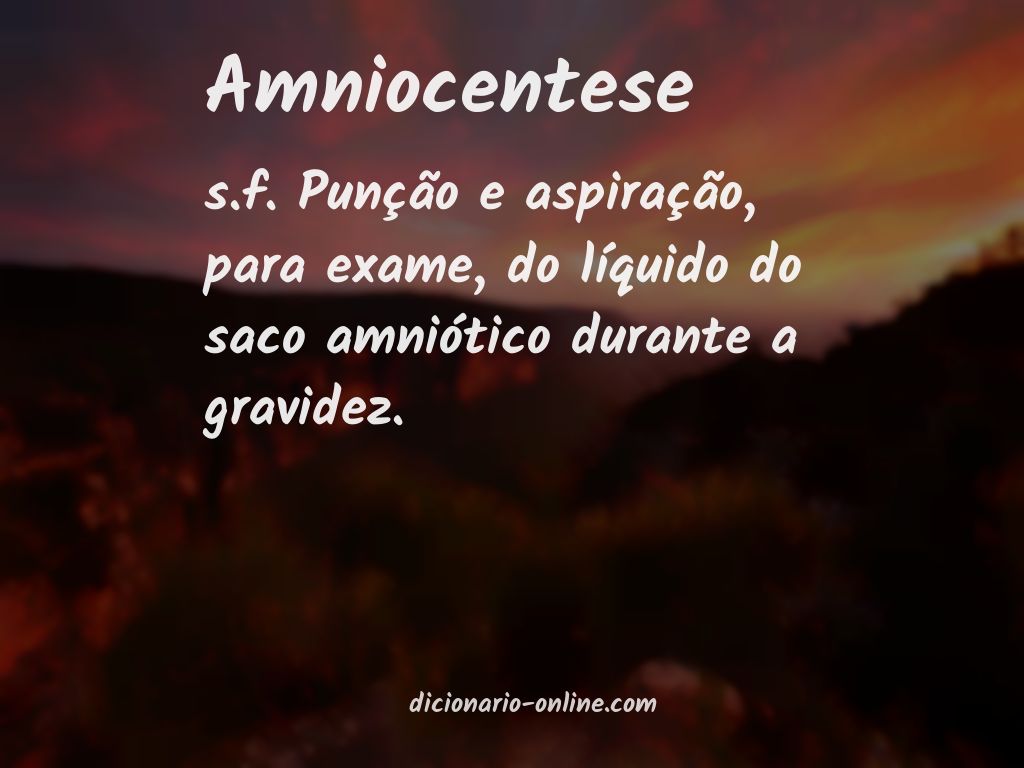 Significado de amniocentese