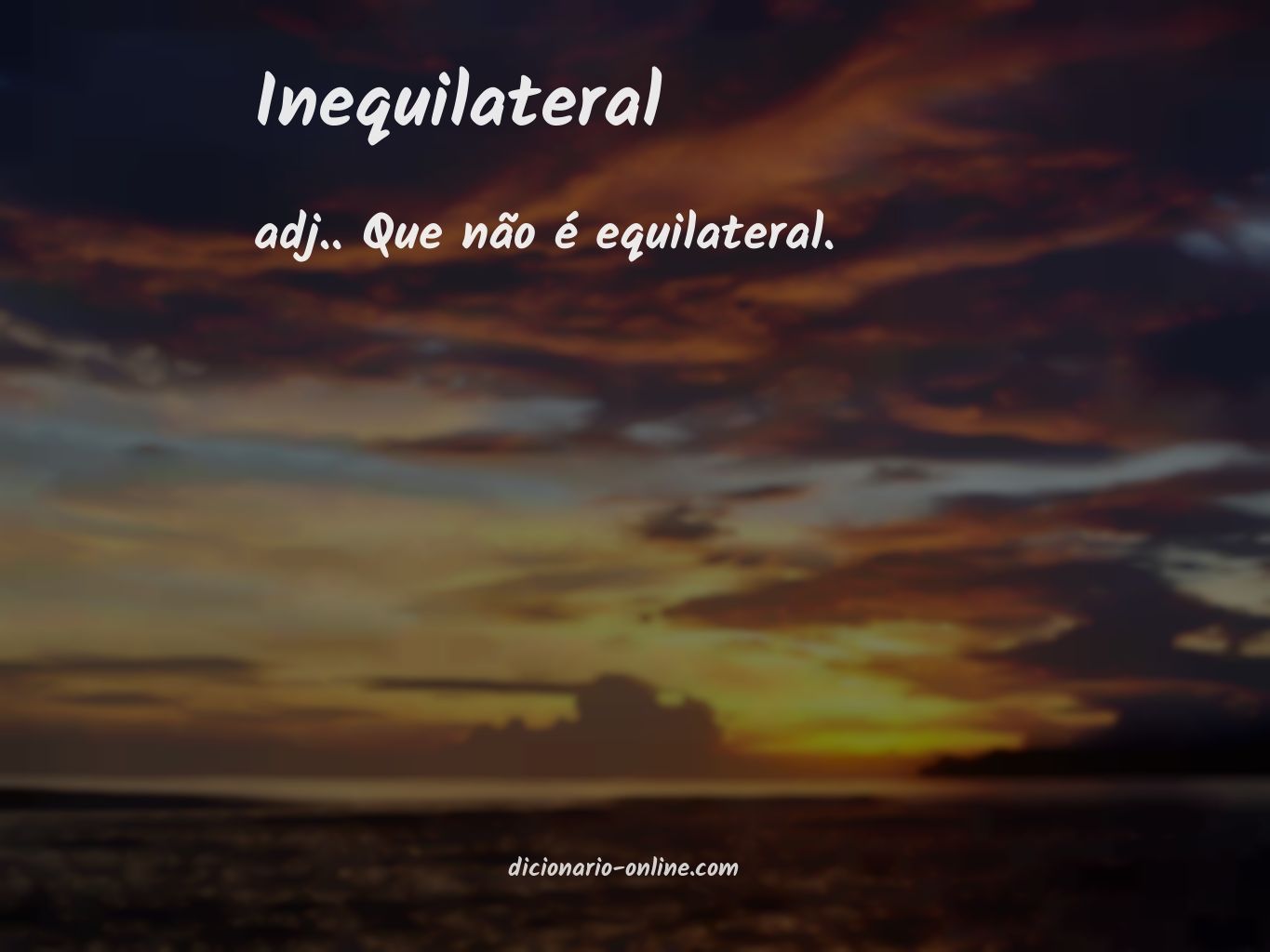 Significado de inequilateral