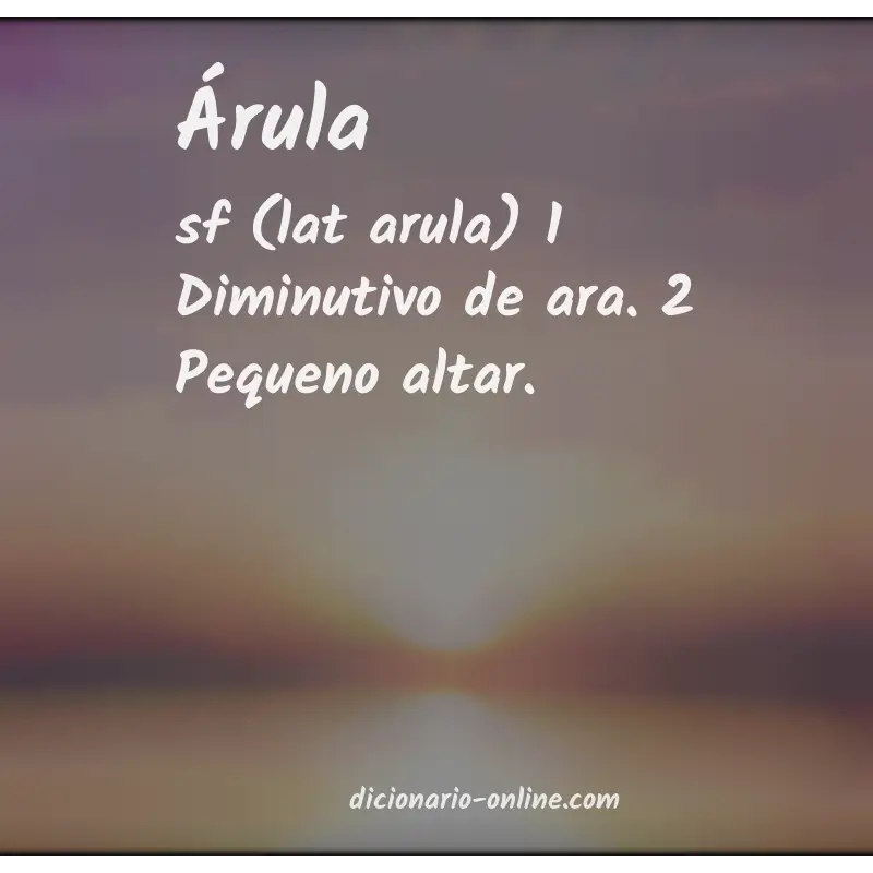 Significado de árula