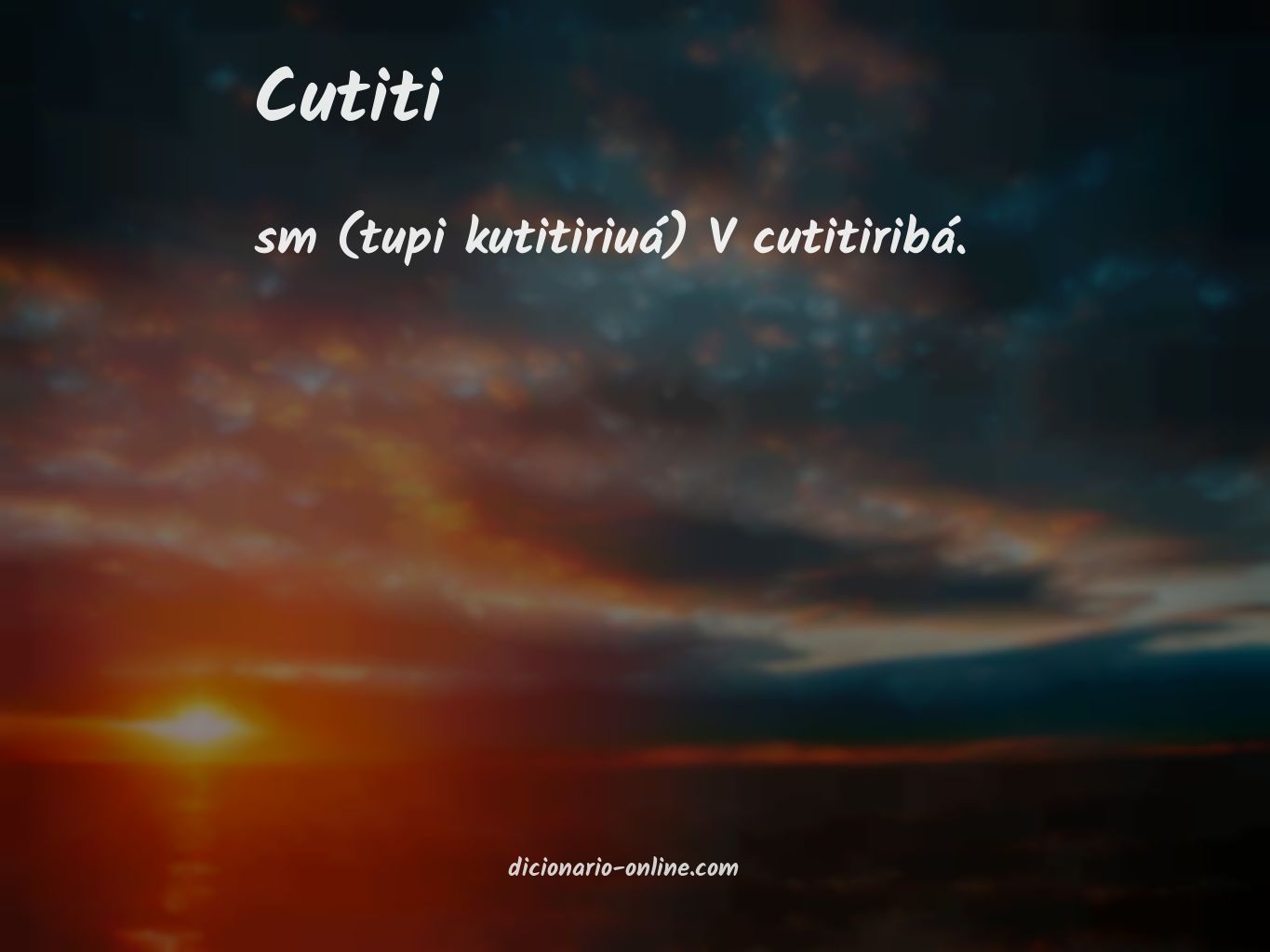 Significado de cutiti