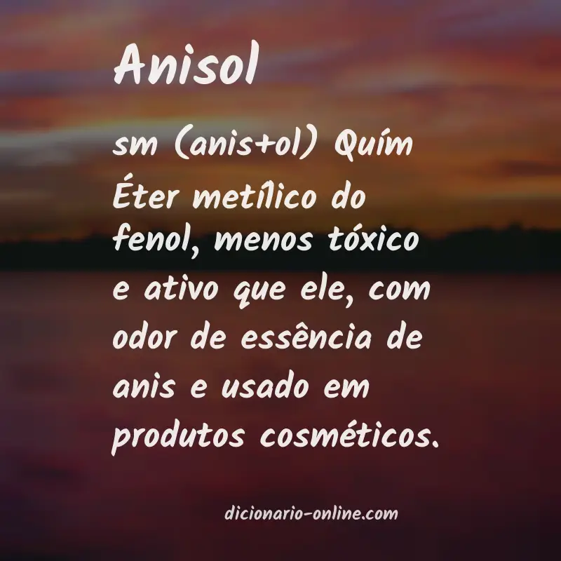 Significado de anisol