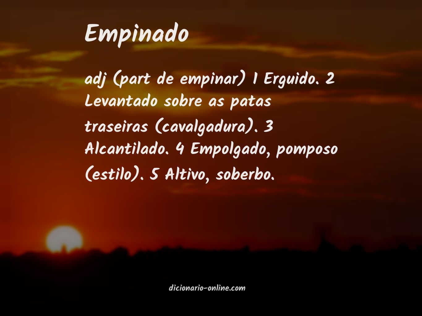 Significado de empinado