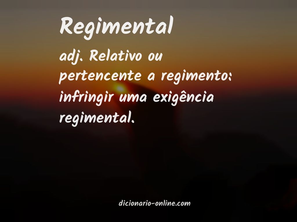 Significado de regimental