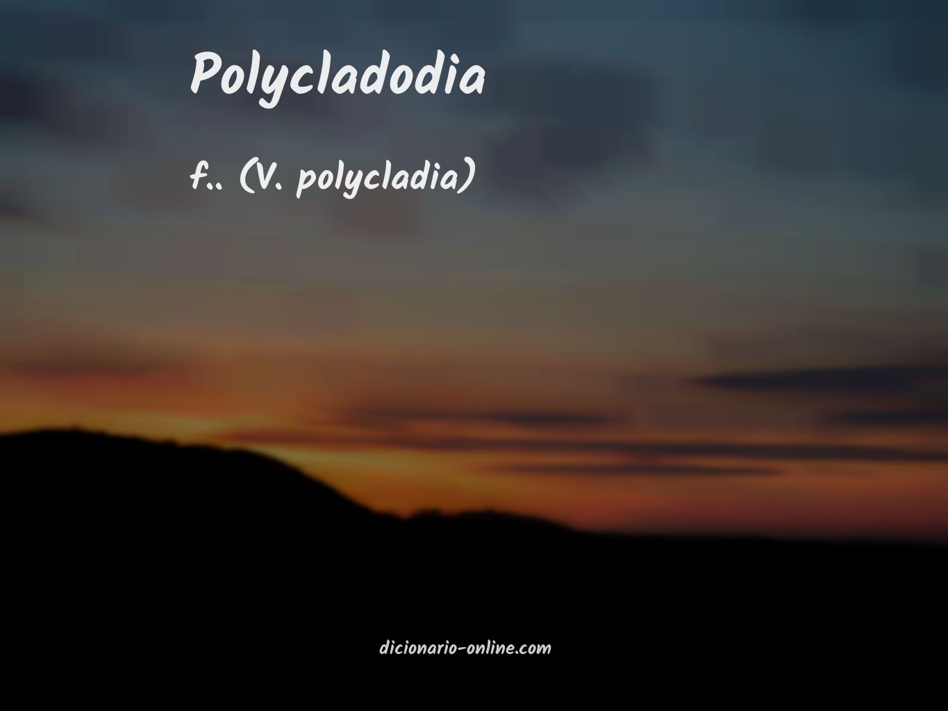 Significado de polycladodia