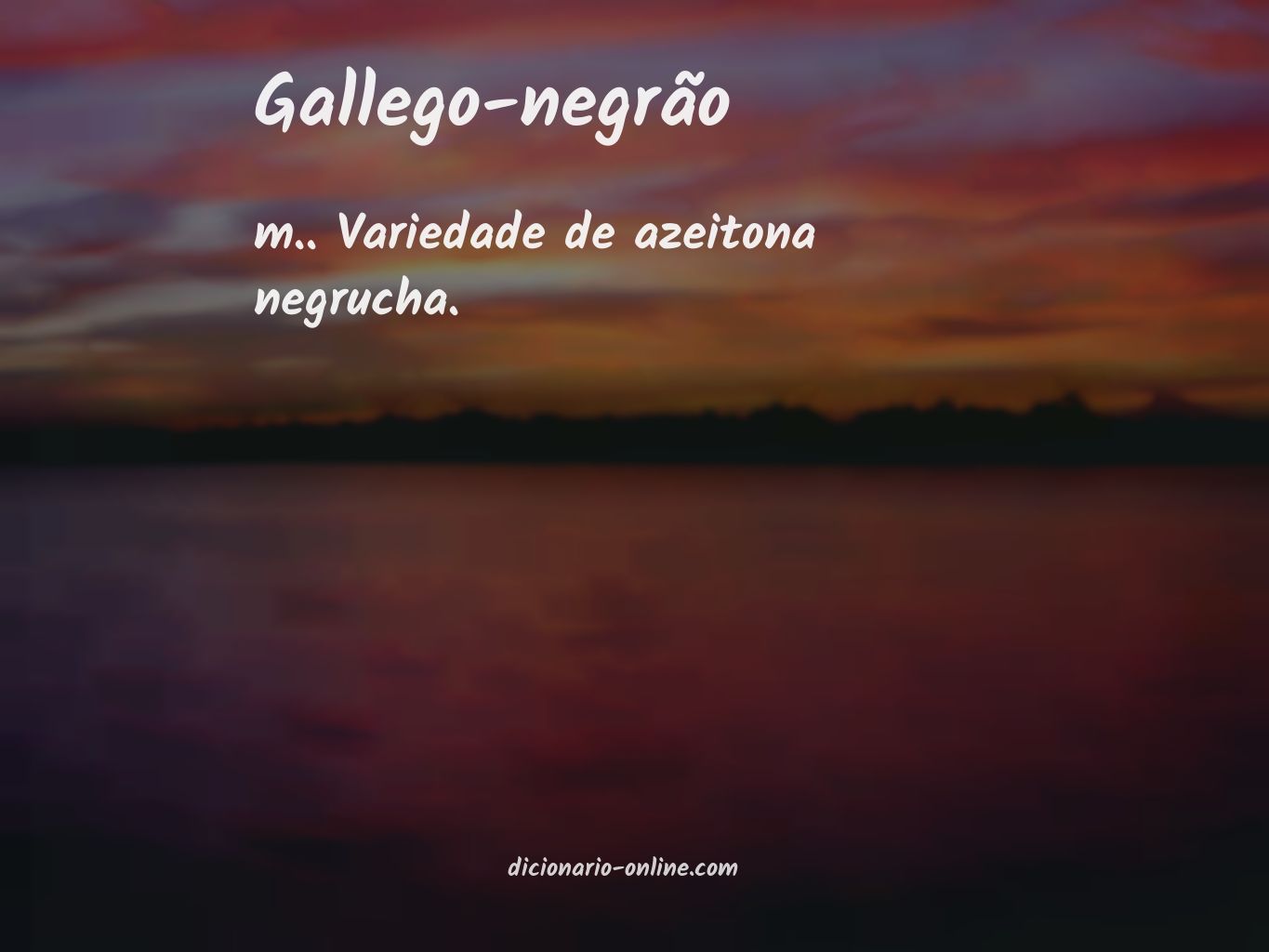 Significado de gallego-negrão