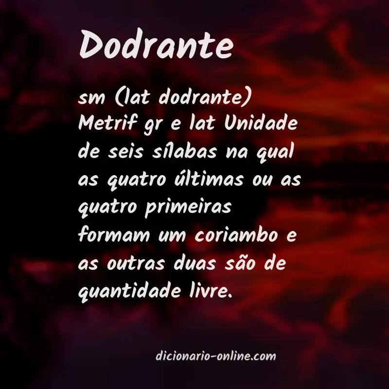 Significado de dodrante