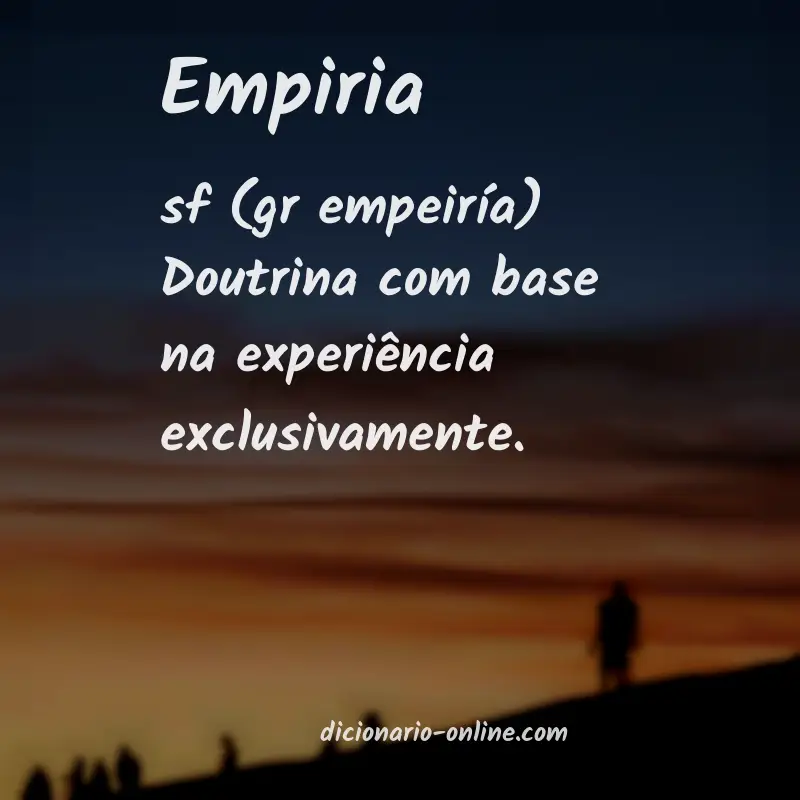 Significado de empiria