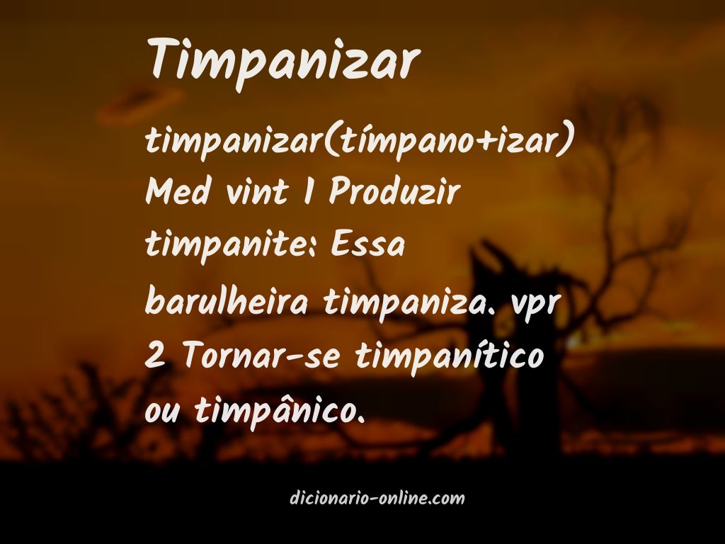 Significado de timpanizar