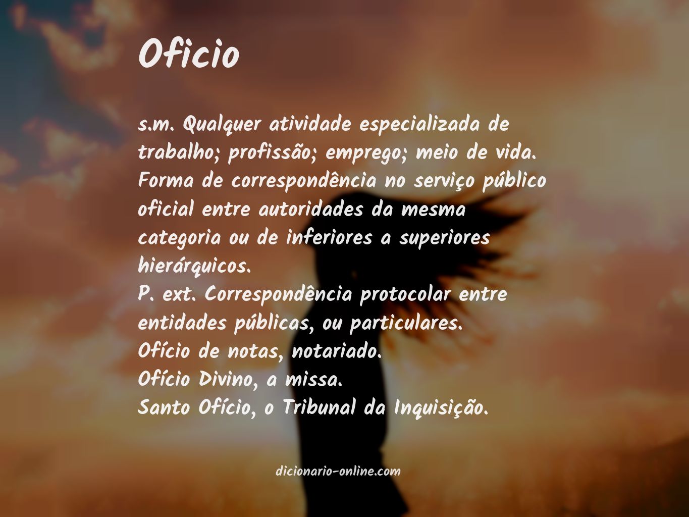 Significado de oficio