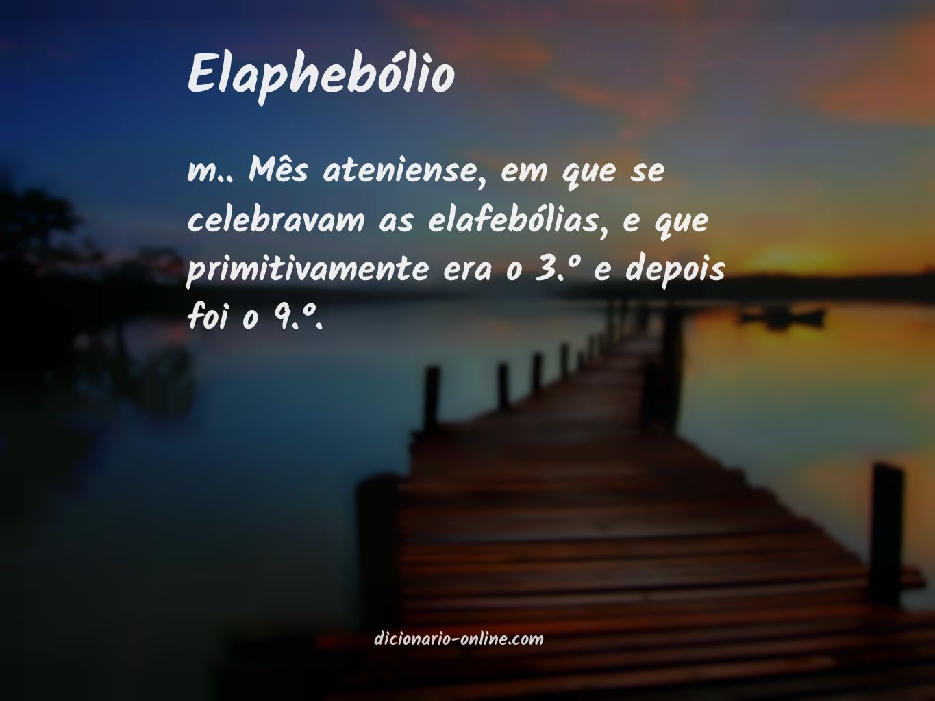 Significado de elaphebólio