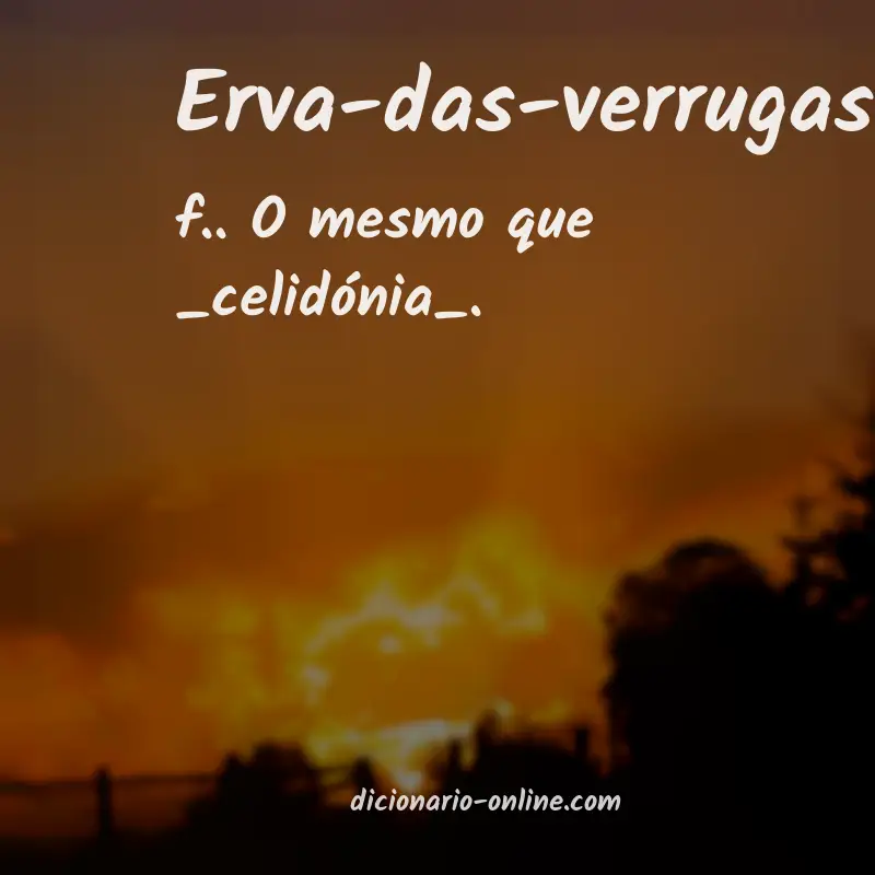 Significado de erva-das-verrugas