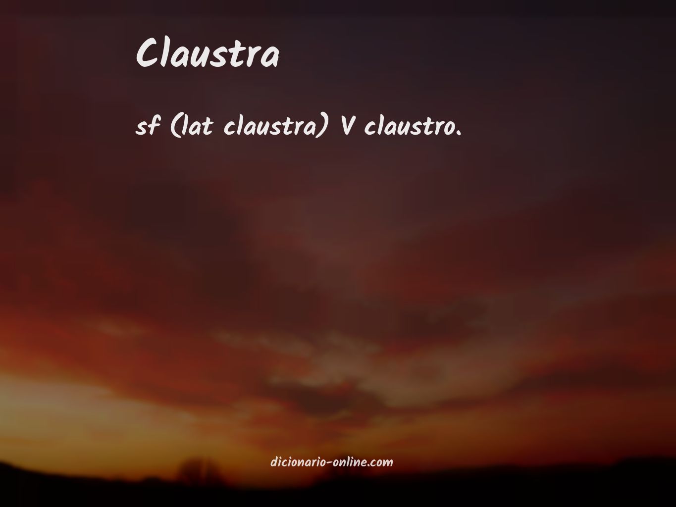 Significado de claustra