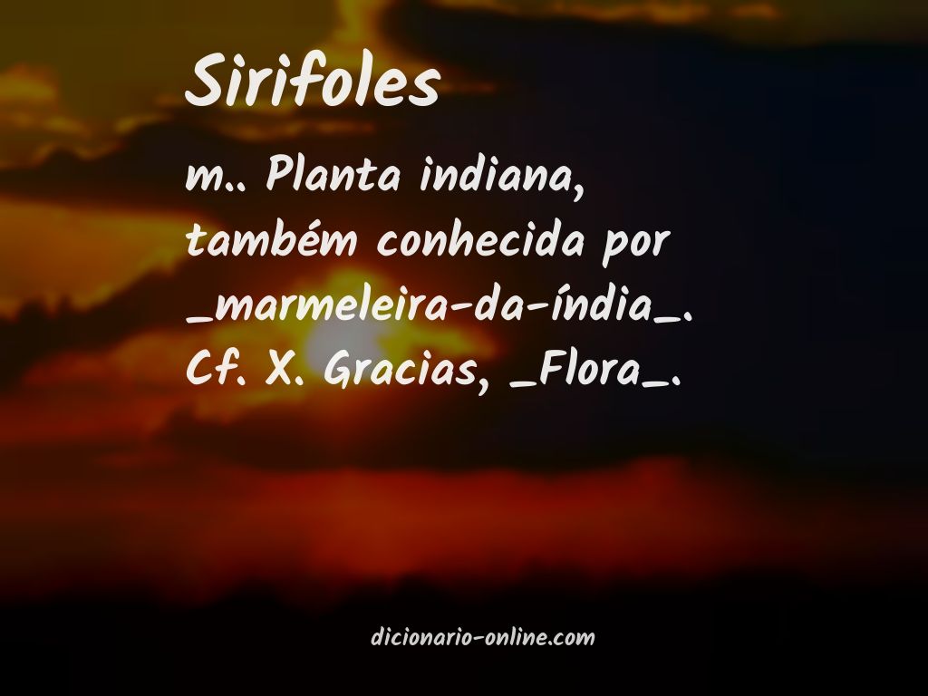 Significado de sirifoles