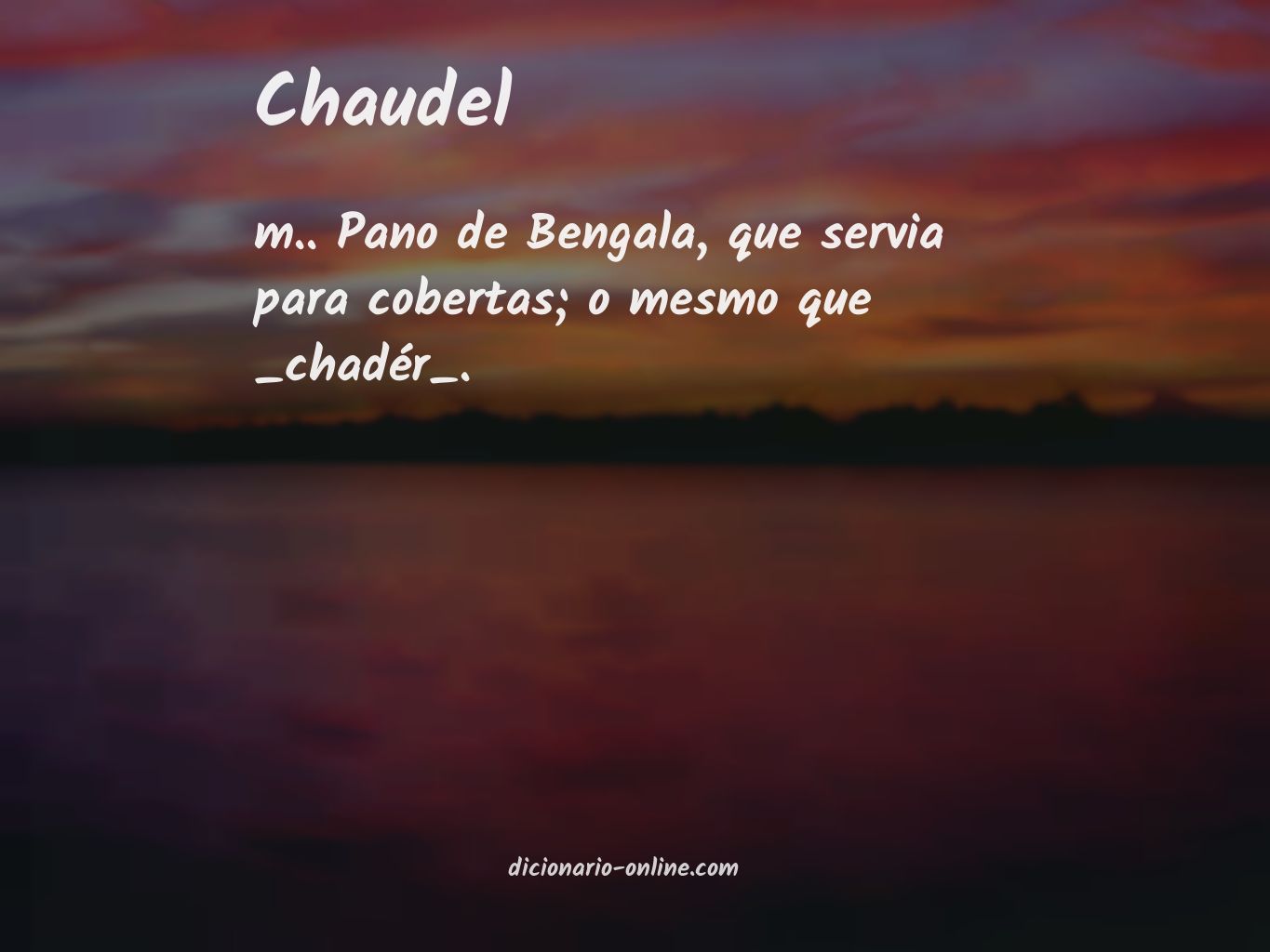 Significado de chaudel