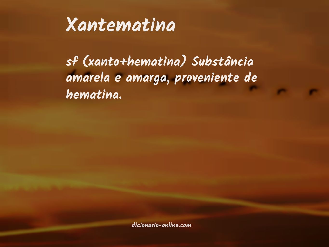 Significado de xantematina