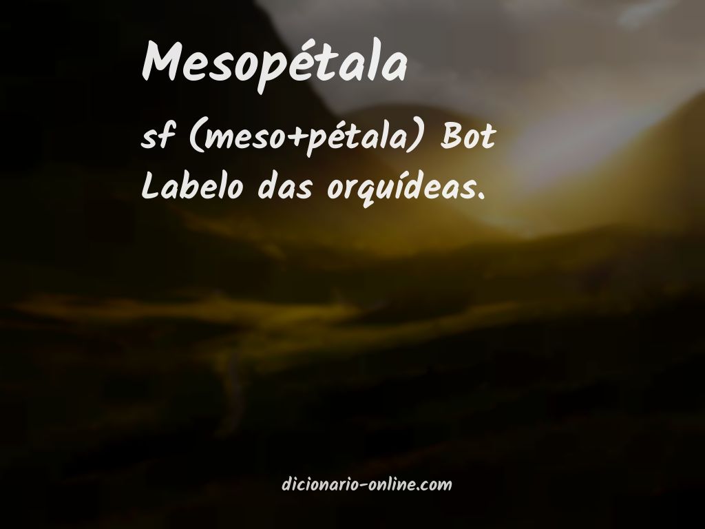 Significado de mesopétala