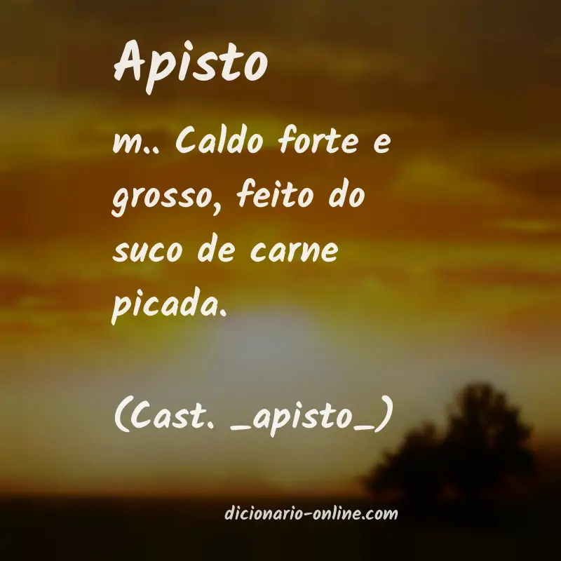 Significado de apisto