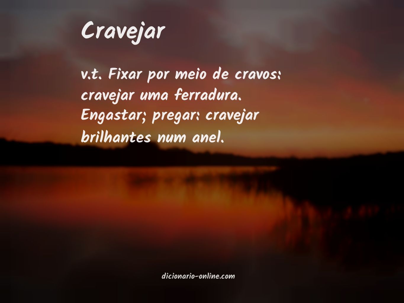 Significado de cravejar