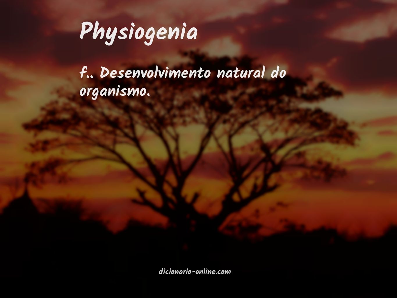 Significado de physiogenia