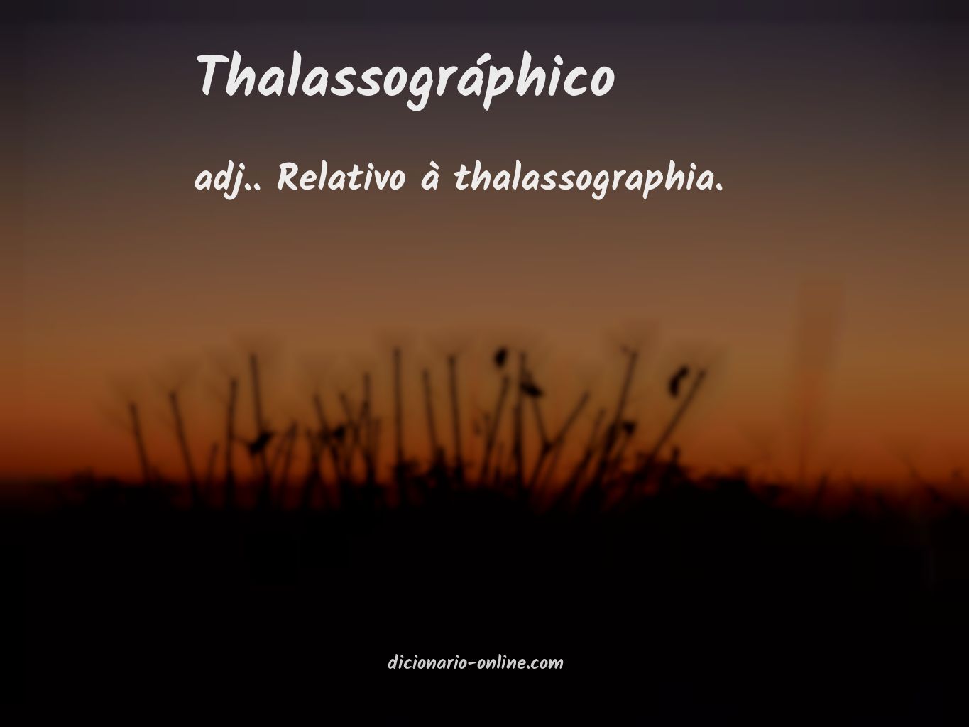 Significado de thalassográphico