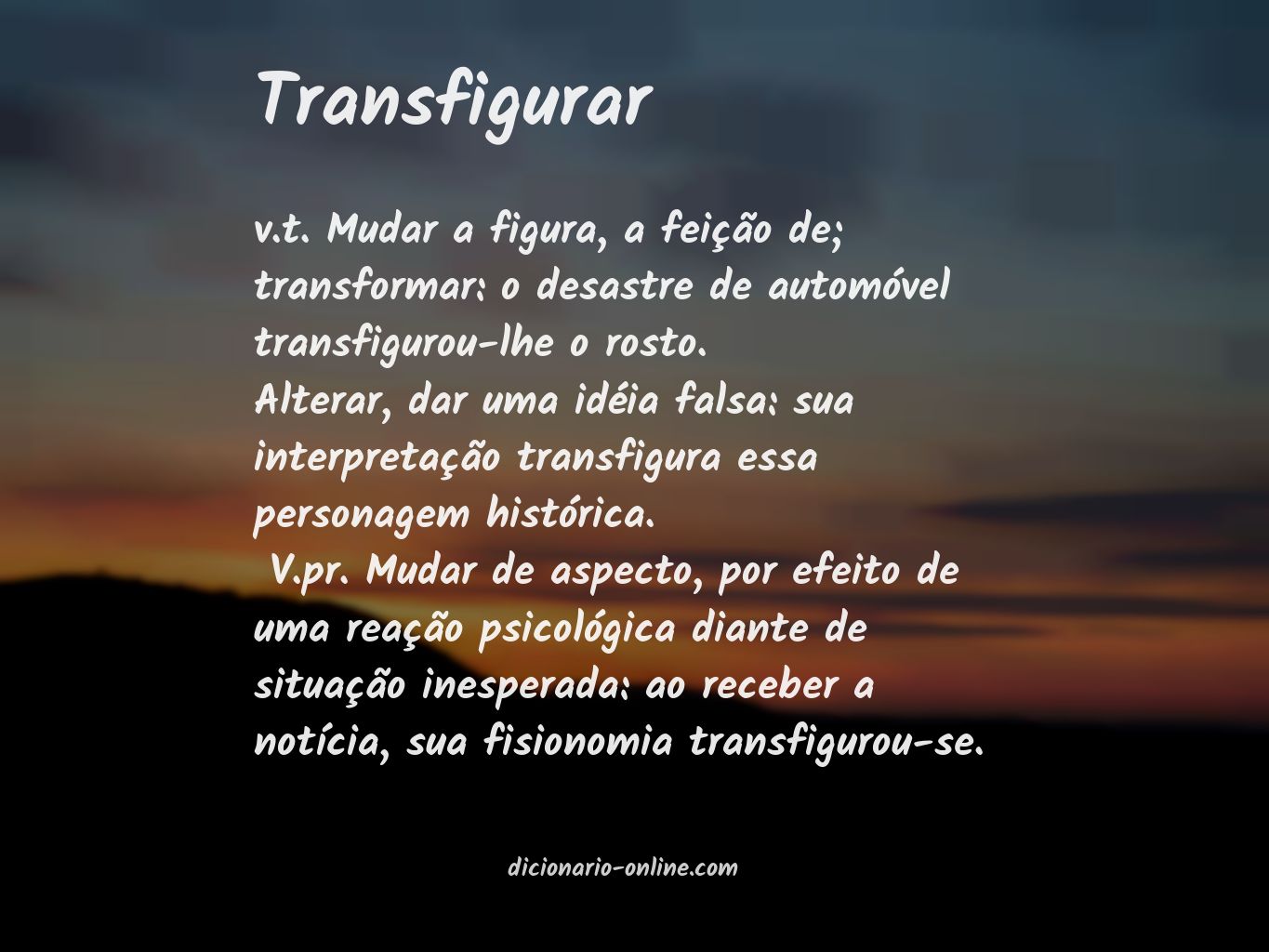 Significado de transfigurar