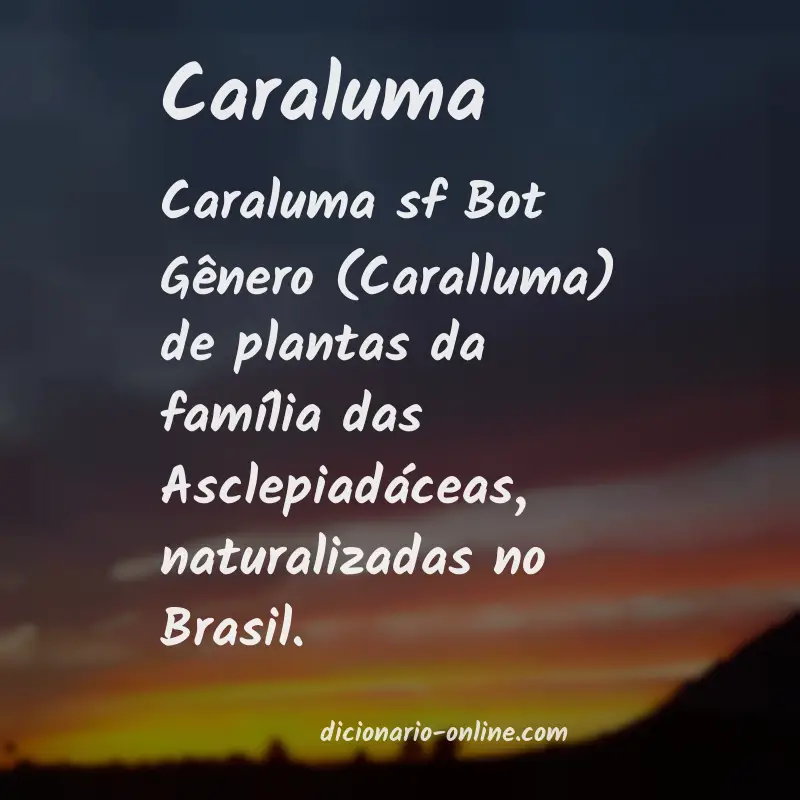 Significado de caraluma